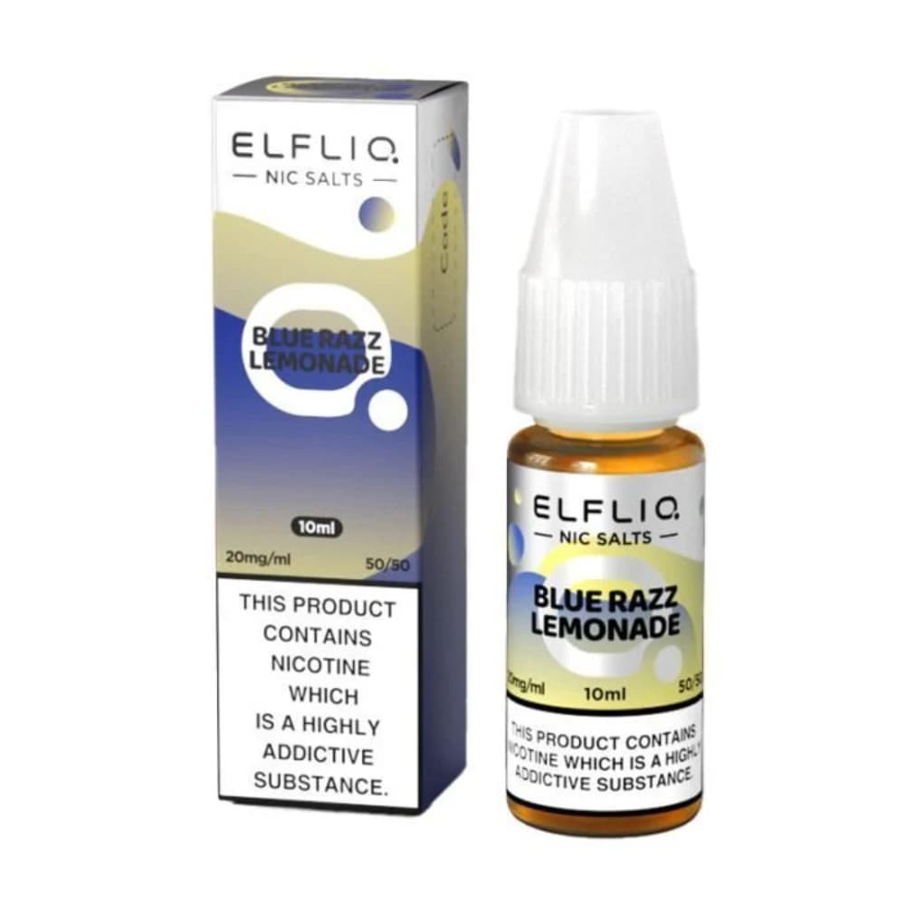  Blue Razz Lemonade / 10mg Elf Bar Elfliq Nic Salt E-Liquids 10ml Box of 10
