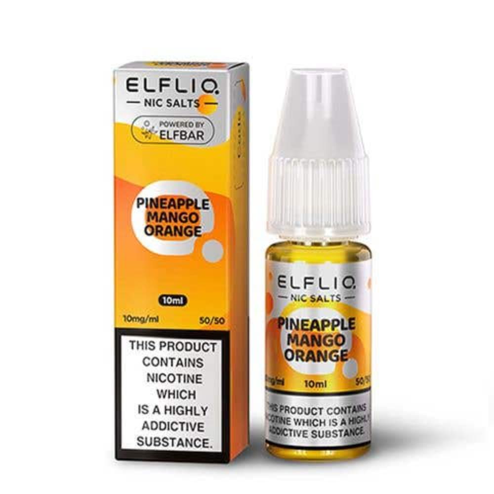  Pineapple Mango / 10mg Elf Bar Elfliq Nic Salt E-Liquids 10ml Box of 10