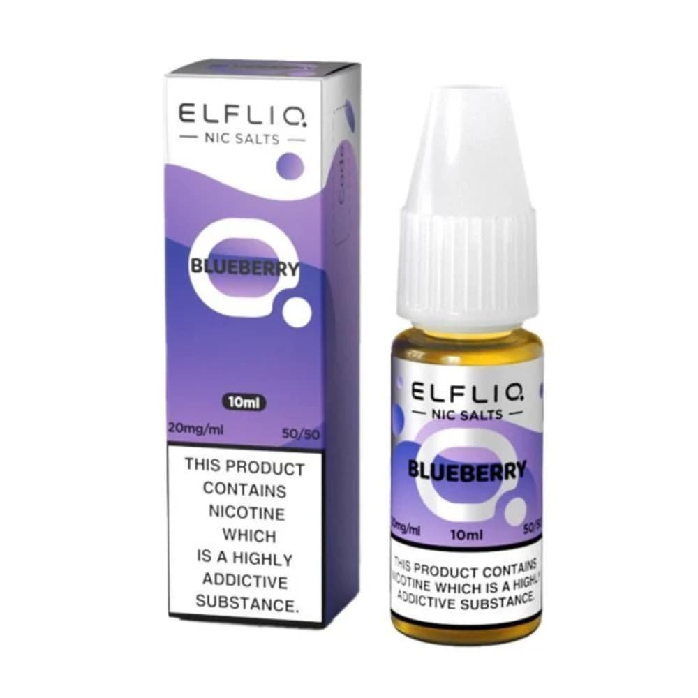  Blueberry / 20mg Elf Bar Elfliq Nic Salt E-Liquids 10ml Box of 10