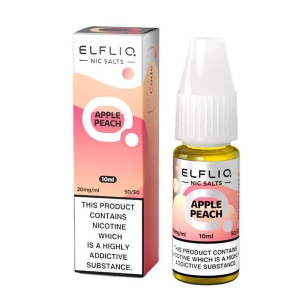  Apple Peach / 20mg Elf Bar Elfliq Nic Salt E-Liquids 10ml Box of 10