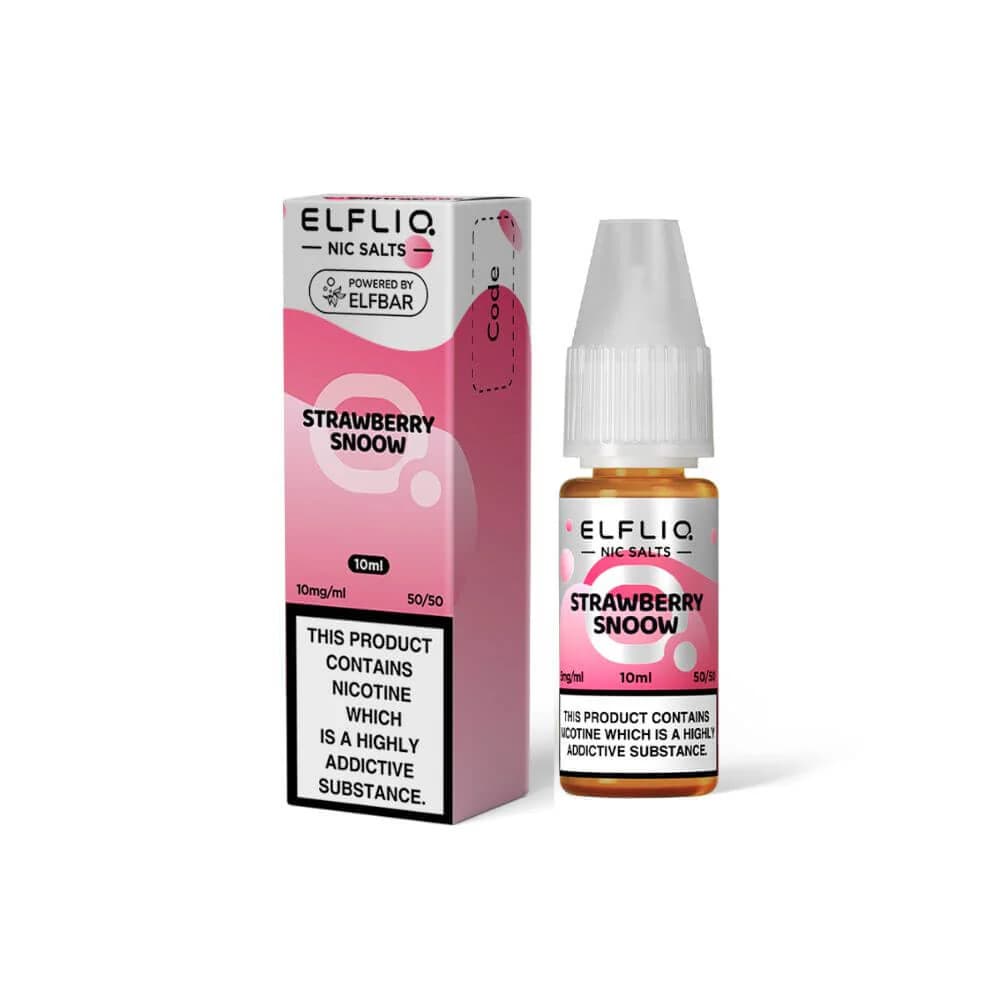  Strawberry Snoow / 20mg Elf Bar Elfliq Nic Salt E-Liquids 10ml Box of 10