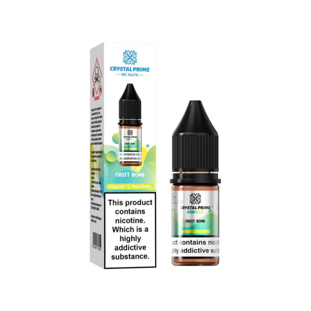  Fruit Bomb / 10mg Crystal Prime Nic Salts E-Liquids 10ml Box of 10