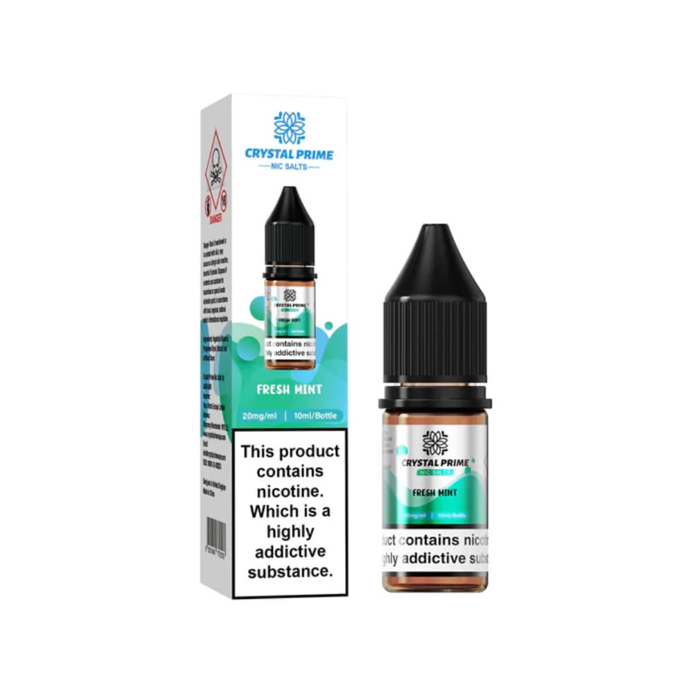  Fresh Mint / 20mg Crystal Prime Nic Salts E-Liquids 10ml Box of 10