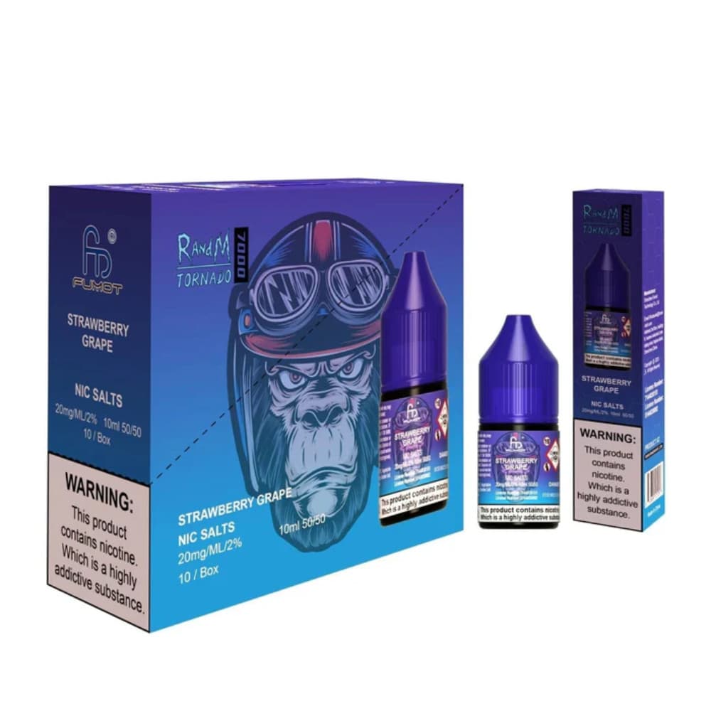 Strawberry Grape RandM 7000 Nic Salts E-Liquids 10ml Box of 10