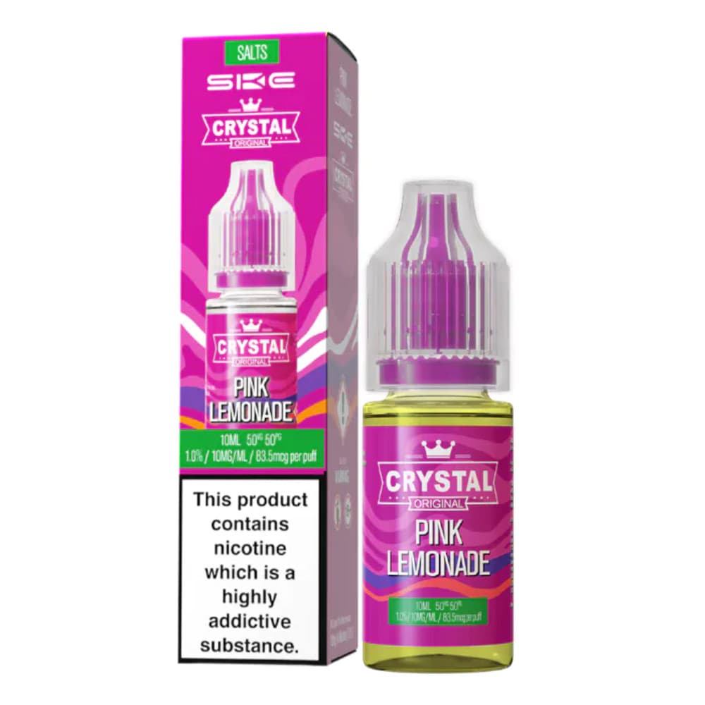  Pink Lemonade / 10mg Ske Crystal Nic Salts E-Liquids 10ml Box of 10