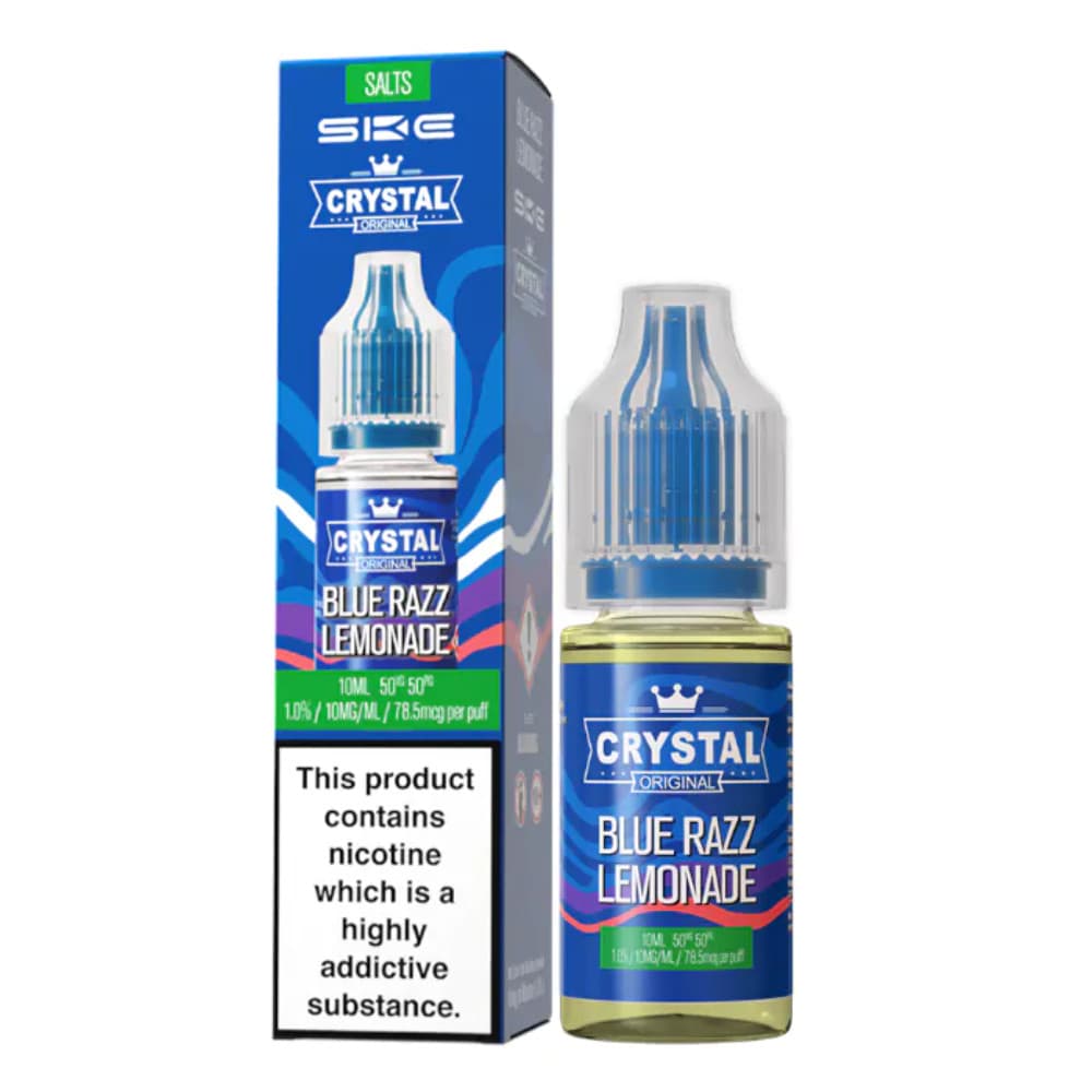  Blue Razz Lemonade / 10mg Ske Crystal Nic Salts E-Liquids 10ml Box of 10