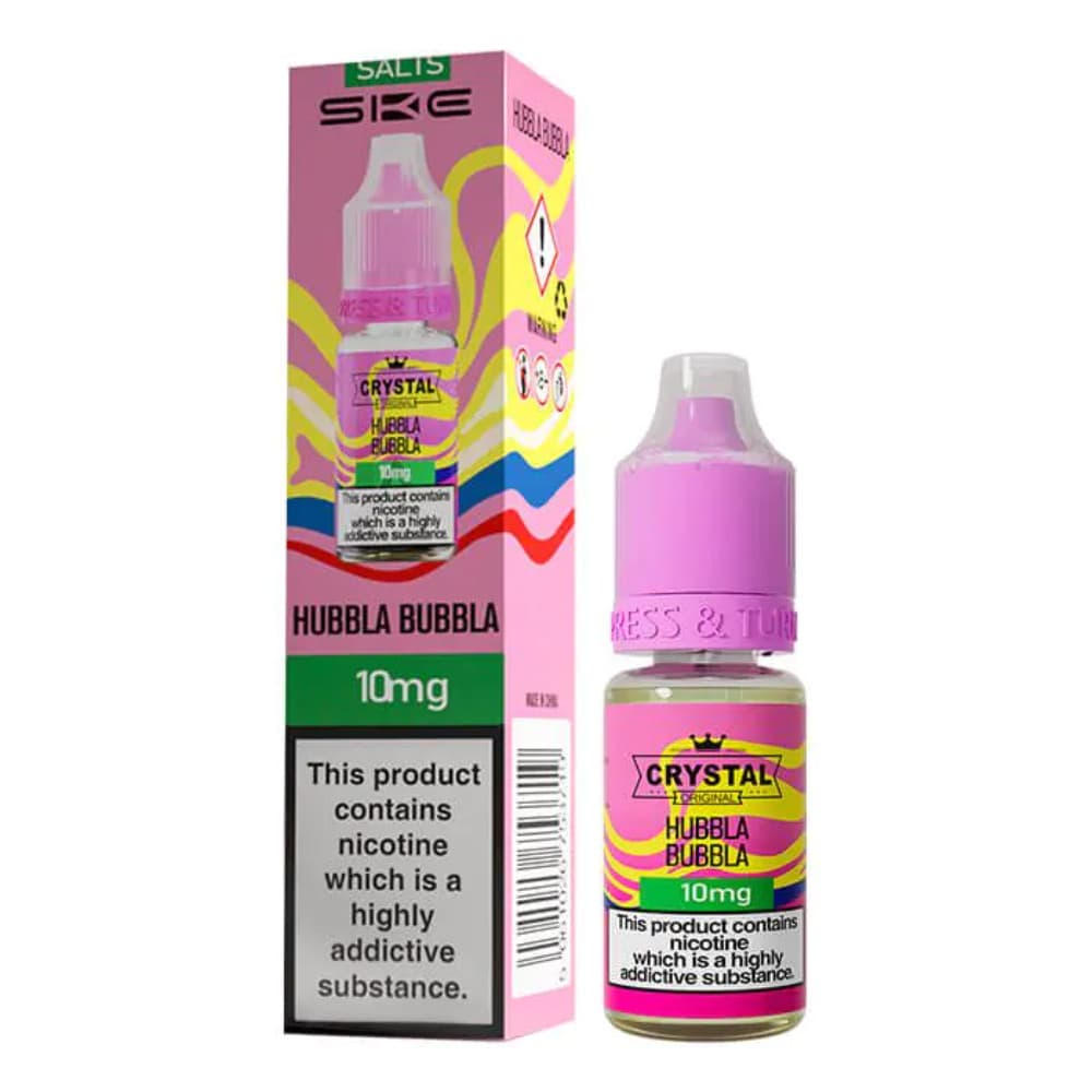  Hubbla Bubbla / 10mg Ske Crystal Nic Salts E-Liquids 10ml Box of 10