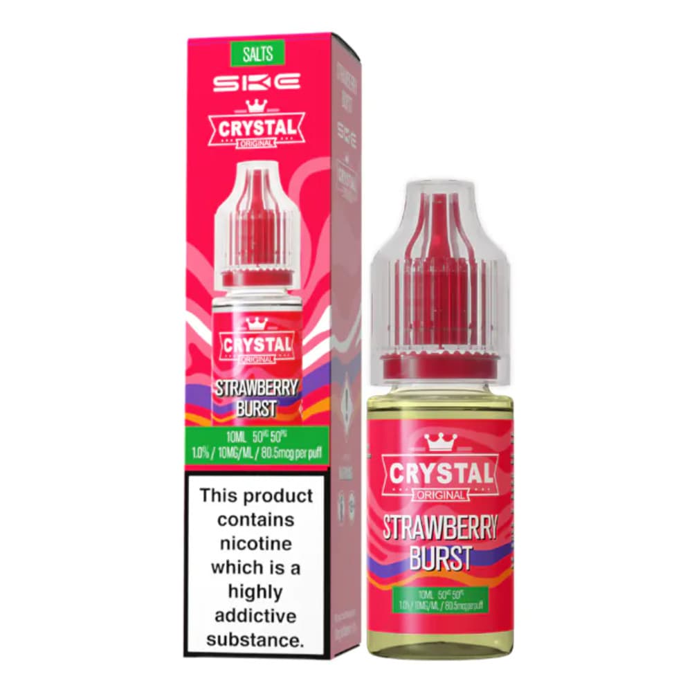  Strawberry Burst / 20mg Ske Crystal Nic Salts E-Liquids 10ml Box of 10