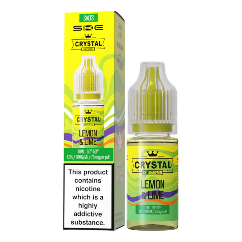  Lemon & Lime / 20mg Ske Crystal Nic Salts E-Liquids 10ml Box of 10