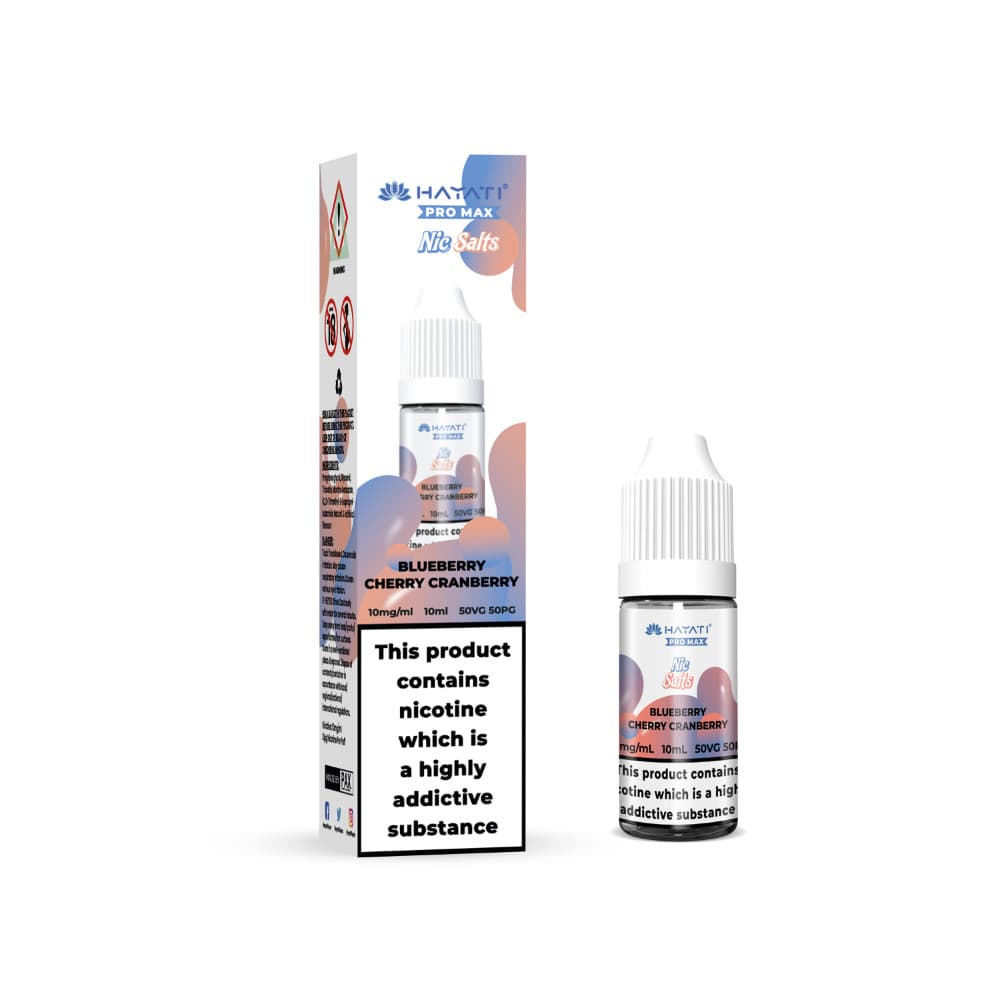  Blueberry Cherry Cranberry / 20mg Hayati Pro Max Nic Salts E-Liquids 10ml Box of 10