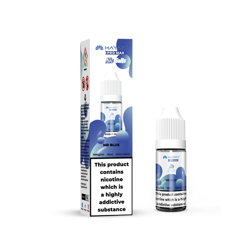  Mr Blue / 20mg Hayati Pro Max Nic Salts E-Liquids 10ml Box of 10