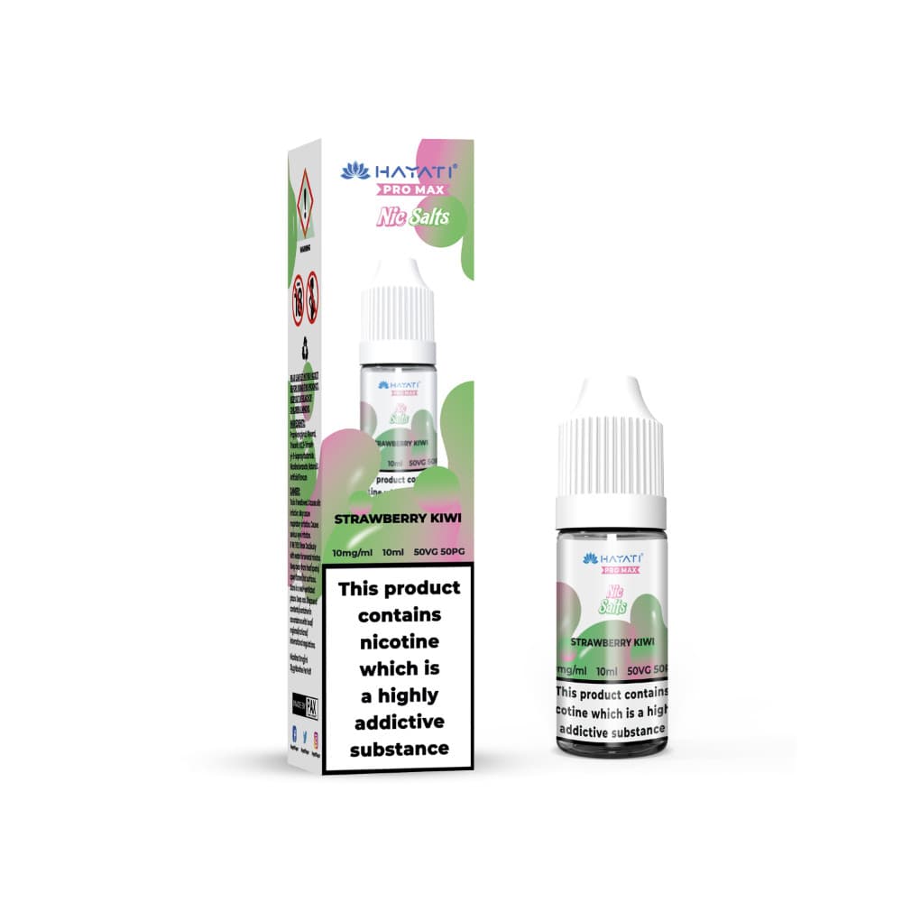  Strawberry Kiwi / 20mg Hayati Pro Max Nic Salts E-Liquids 10ml Box of 10