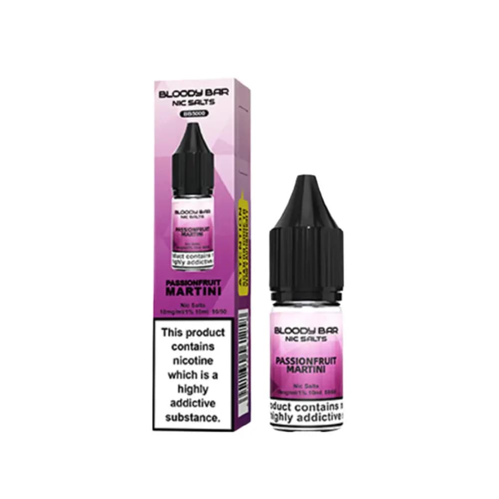  Passionfruit Martini / 10mg Bloody Bar Nic Salts e liquids 10ml Box of 10