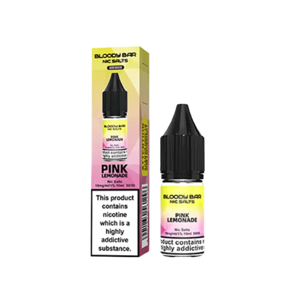  Pink Lemonade / 10mg Bloody Bar Nic Salts e liquids 10ml Box of 10