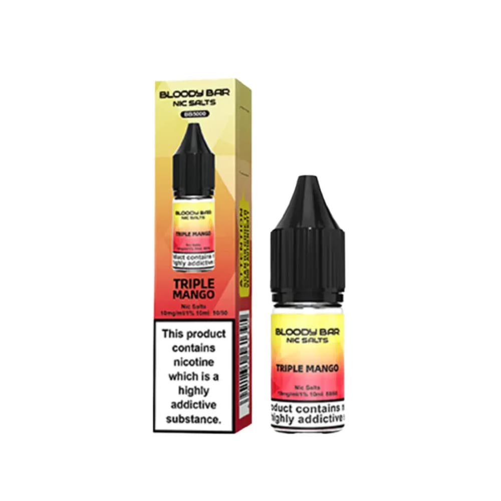  Triple Mango / 10mg Bloody Bar Nic Salts e liquids 10ml Box of 10