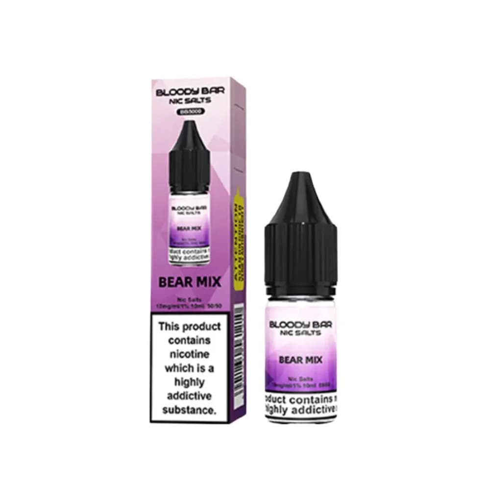  Bear Mix / 20mg Bloody Bar Nic Salts e liquids 10ml Box of 10