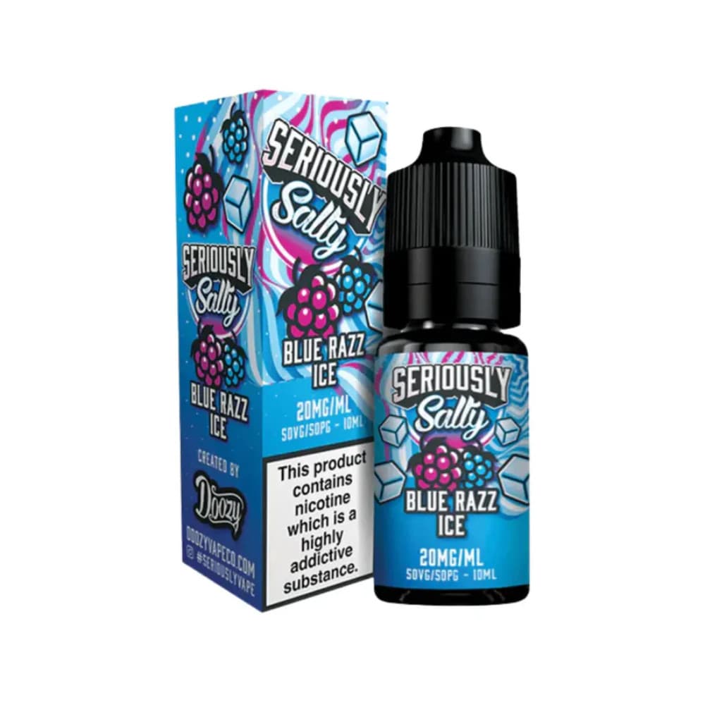  Blue Razz Ice / 20mg Doozy Seriously Salty Nic Salts e liquids 10ml Box of 10