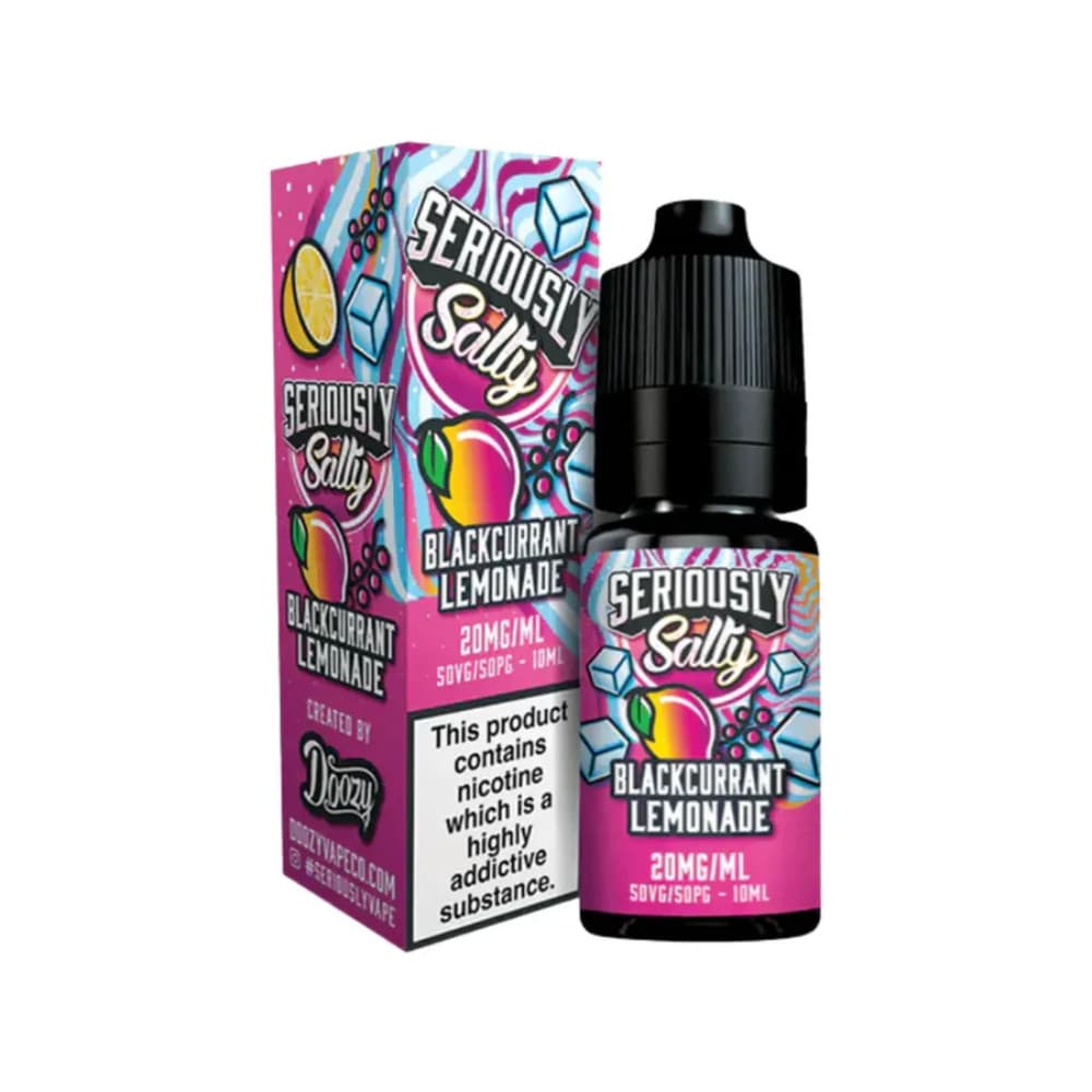  Blackcurrant Lemonade / 20mg Doozy Seriously Salty Nic Salts e liquids 10ml Box of 10