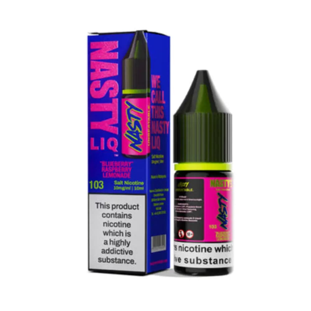  Blue Raspberry Lemonade / 10mg Nasty Liq Nic Salts e liquids 10ml Box of 10