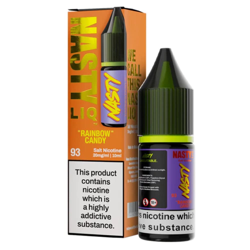  Rainbow Candy / 20mg Nasty Liq Nic Salts e liquids 10ml Box of 10
