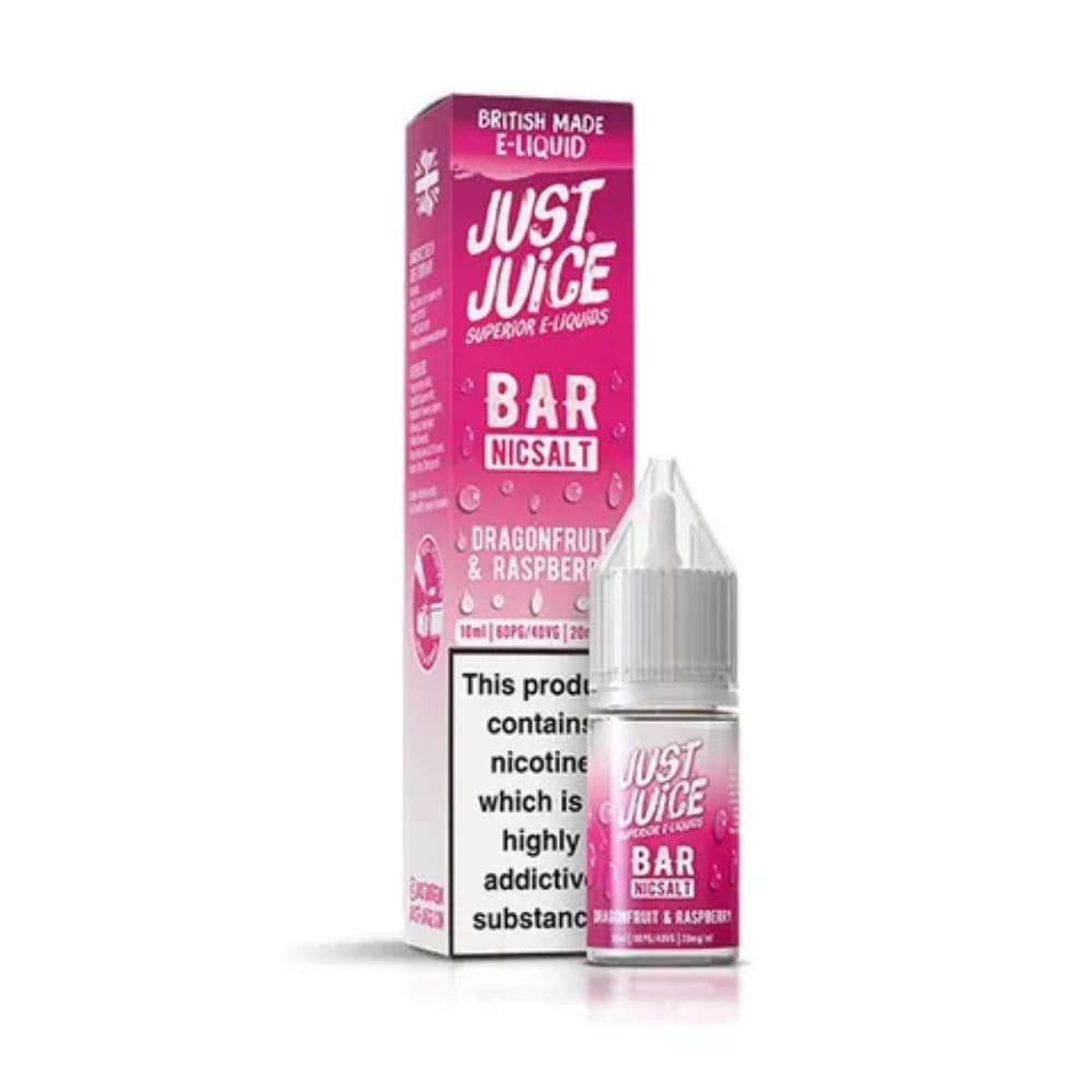  Dragonfruit Raspberry / 20mg Just Juice Bar Nic Salts e liquids 10ml Box of 10