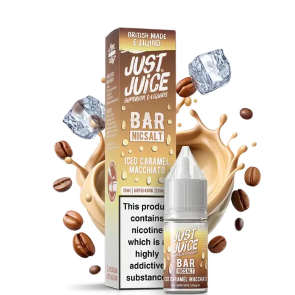  Iced Caramel Macchiato / 20mg Just Juice Bar Nic Salts e liquids 10ml Box of 10