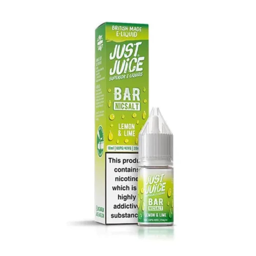  Lemon Lime / 10mg Just Juice Bar Nic Salts e liquids 10ml Box of 10