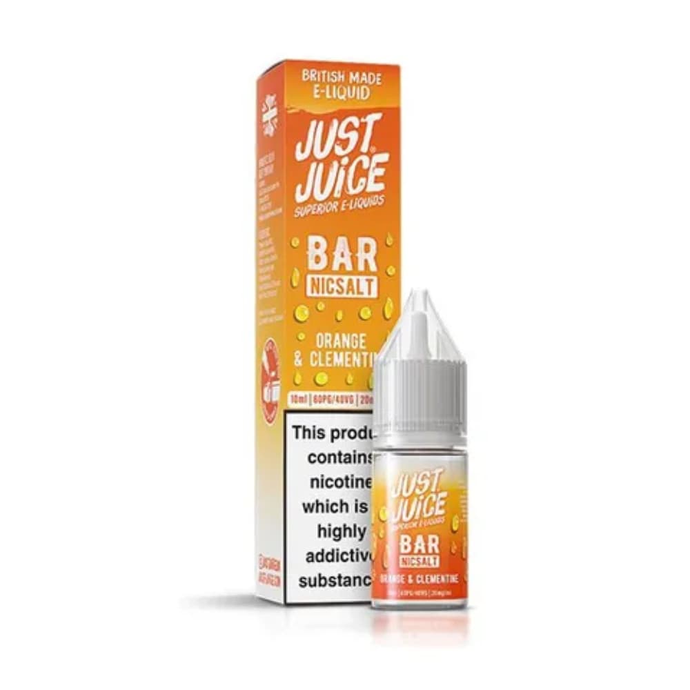  Orange Clementine / 20mg Just Juice Bar Nic Salts e liquids 10ml Box of 10