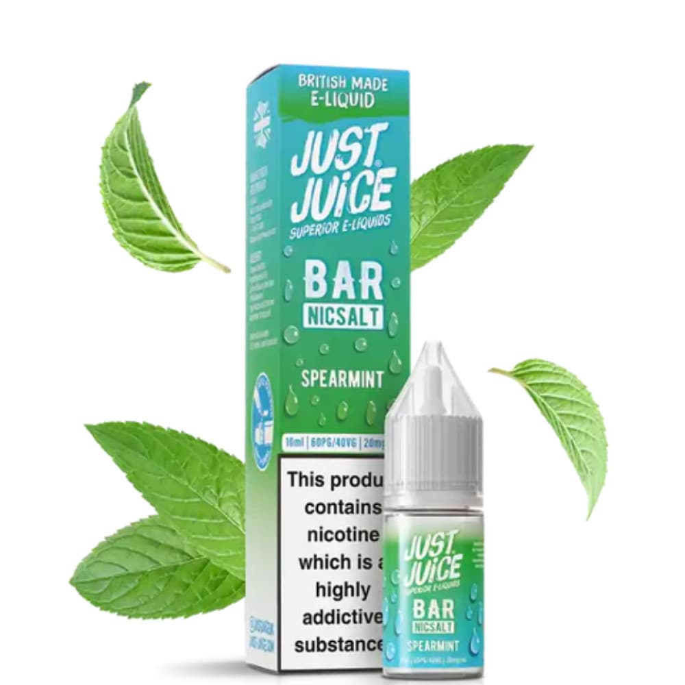  Spearmint / 20mg Just Juice Bar Nic Salts e liquids 10ml Box of 10