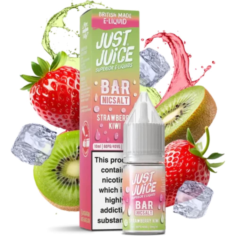  Strawberry Kiwi / 10mg Just Juice Bar Nic Salts e liquids 10ml Box of 10