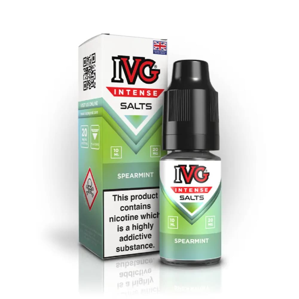  Spearmint / 10mg IVG Intense Nic Salts e liquids 10ml Box of 10