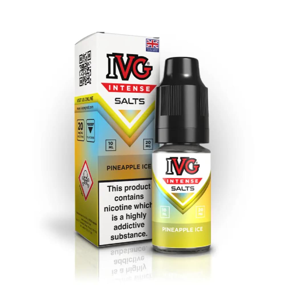  Pineapple Ice / 20mg IVG Intense Nic Salts e liquids 10ml Box of 10