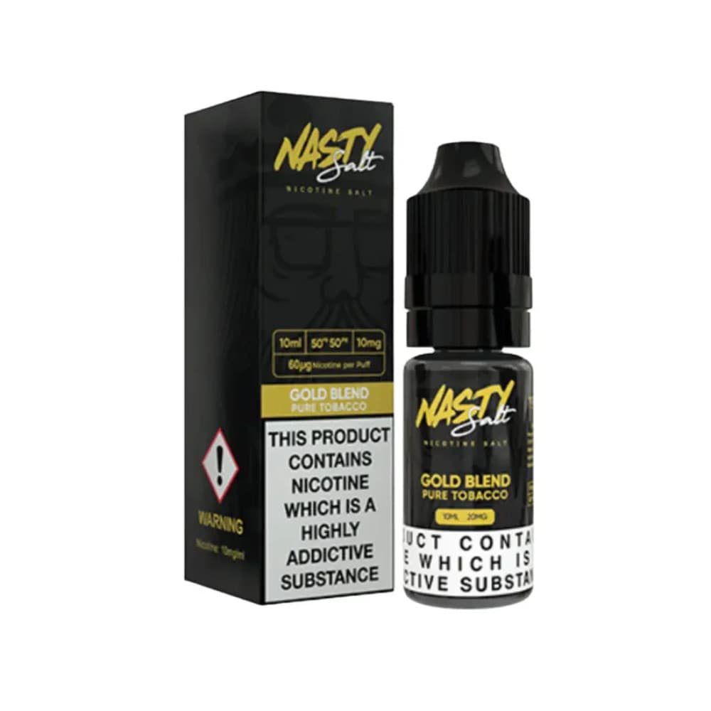  Gold Blend / 20mg Nasty Juice Nic Salts e liquids 10ml Box of 10