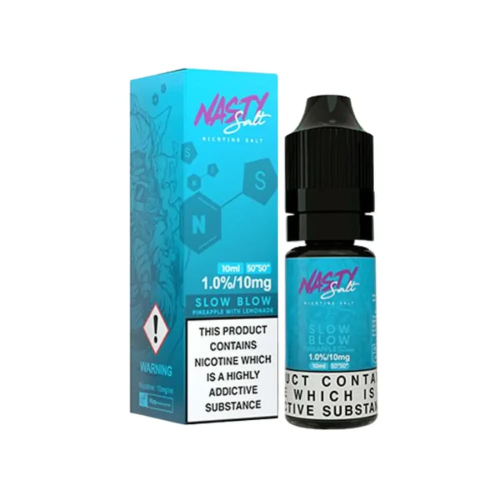  Slow Blow / 20mg Nasty Juice Nic Salts e liquids 10ml Box of 10