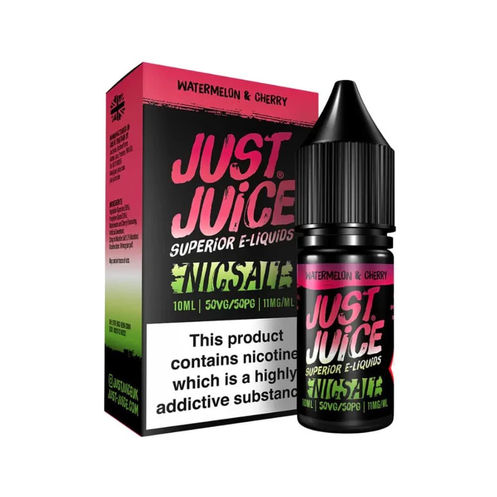  Watermelon & Cherry / 10mg Just Juice Original Nic Salts e liquids 10ml Box of 5