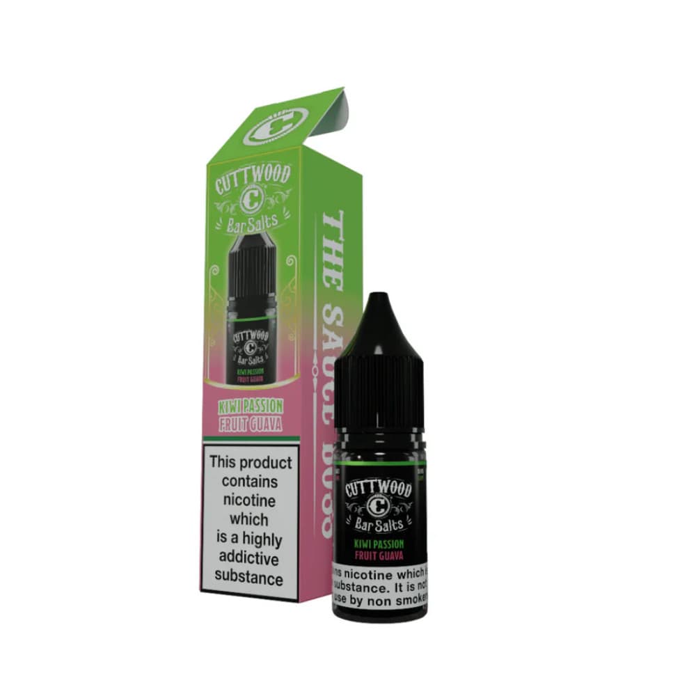  Kiwi Passion Fruit Guava / 10mg Cuttwood Bar Salt Nic Salts e liquids 10ml Box of 10