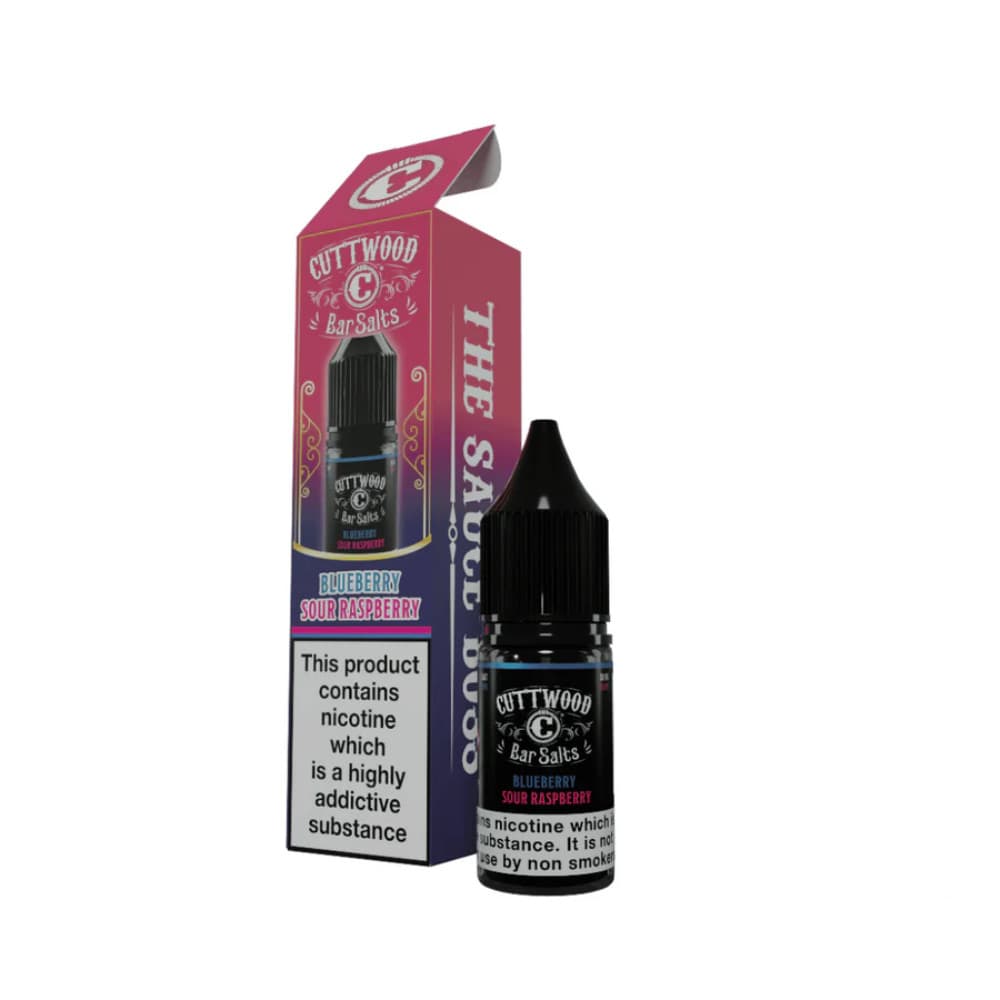  Blue Sour Raspberry / 20mg Cuttwood Bar Salt Nic Salts e liquids 10ml Box of 10