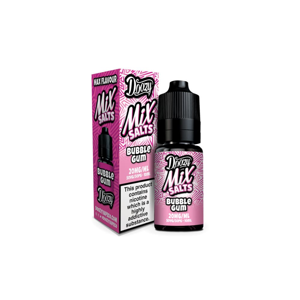  Bubblegum / 10mg Doozy Mix Nic Salts 10ml e liquids 10ml Box of 10