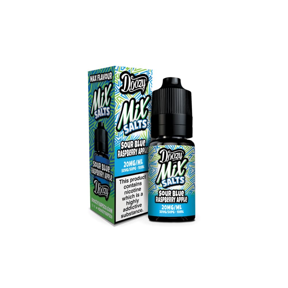  Sour Blue Raspberry Apple / 10mg Doozy Mix Nic Salts 10ml e liquids 10ml Box of 10
