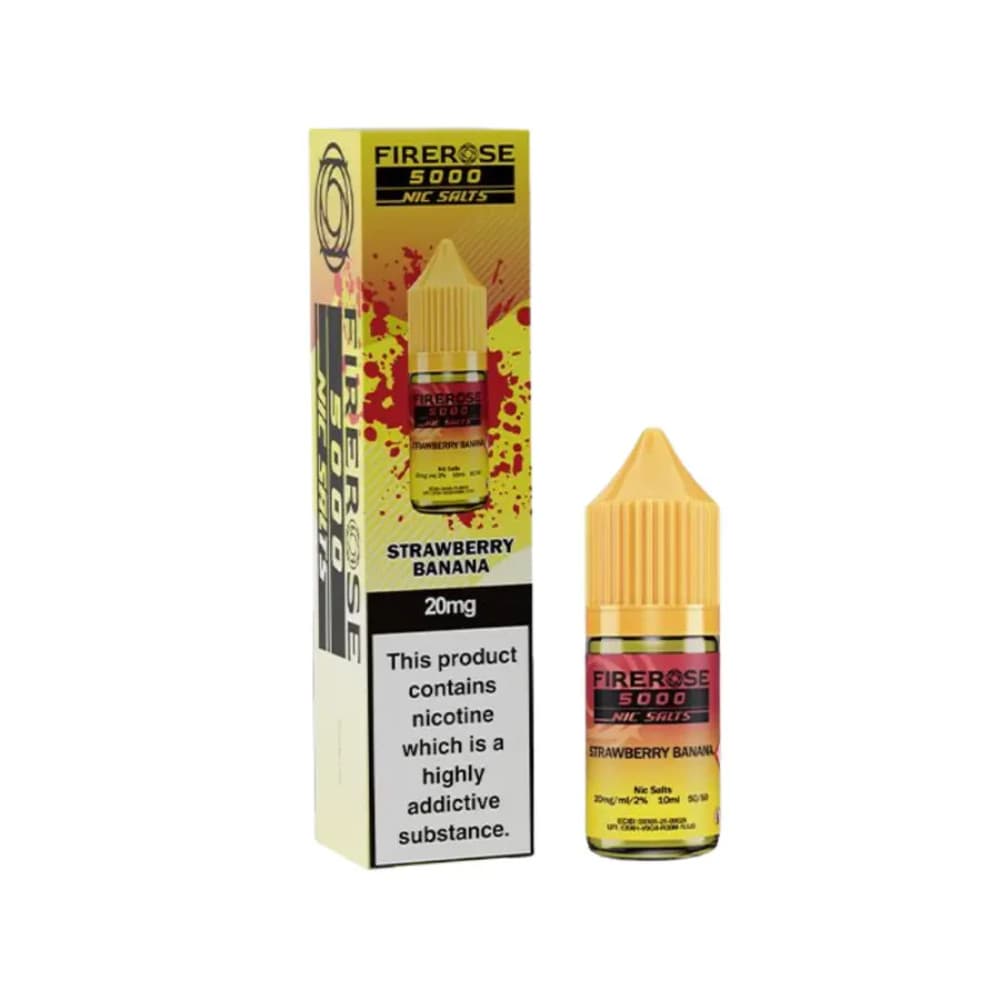  Strawberry Banana / 10mg Firerose 5000 Nic Salts e liquids 10ml Box of 10