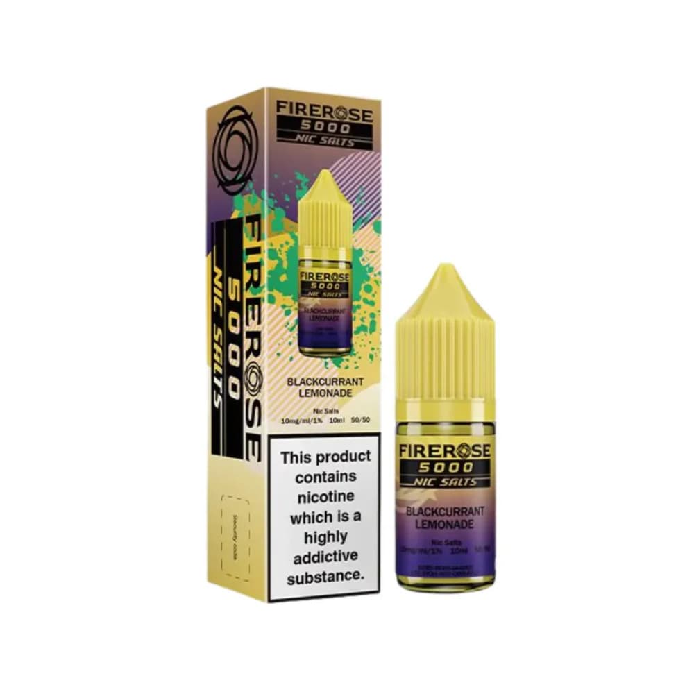 Blackcurrant Lemonade / 10mg Firerose 5000 Nic Salts e liquids 10ml Box of 10