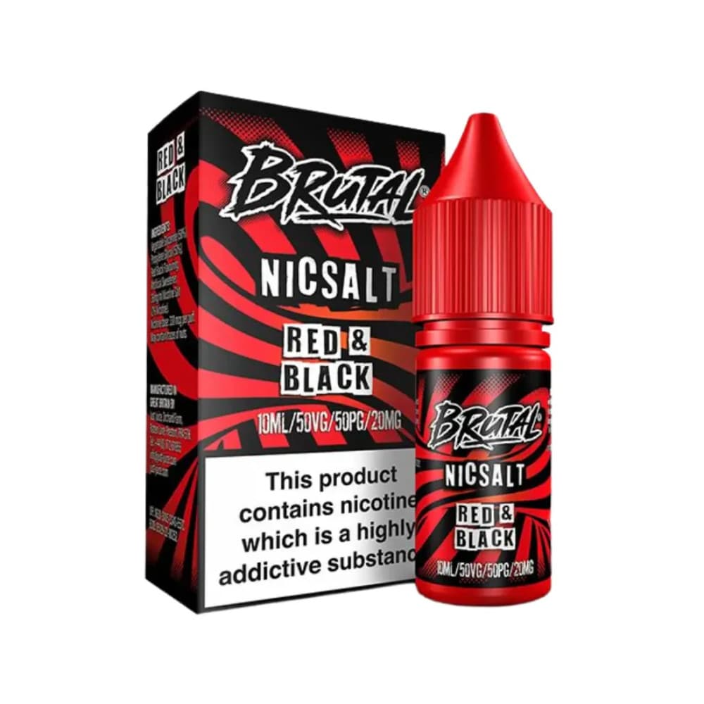  Red & Black / 10mg Just Juice Brutal Nic Salts e liquids 10ml Box of 5