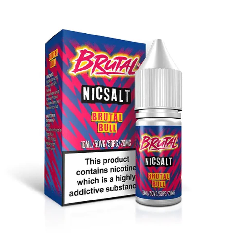  Drinks Brutal Bull / 20mg Just Juice Brutal Nic Salts e liquids 10ml Box of 5
