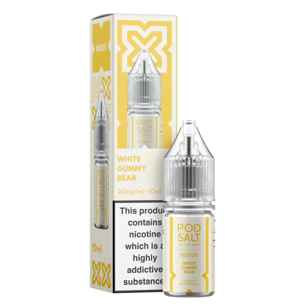  White Gummy Bear / 10mg Pod Salt Nexus e liquids 10ml Box of 10