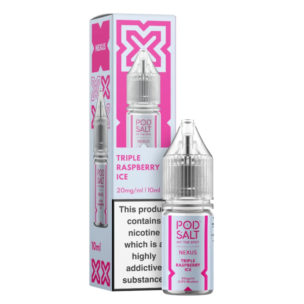  Triple Raspberry Ice / 20mg Pod Salt Nexus e liquids 10ml Box of 10