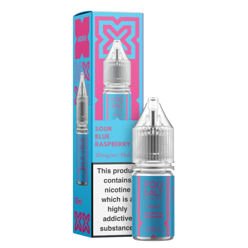  Sour Blue Raspberry / 20mg Pod Salt Nexus e liquids 10ml Box of 10