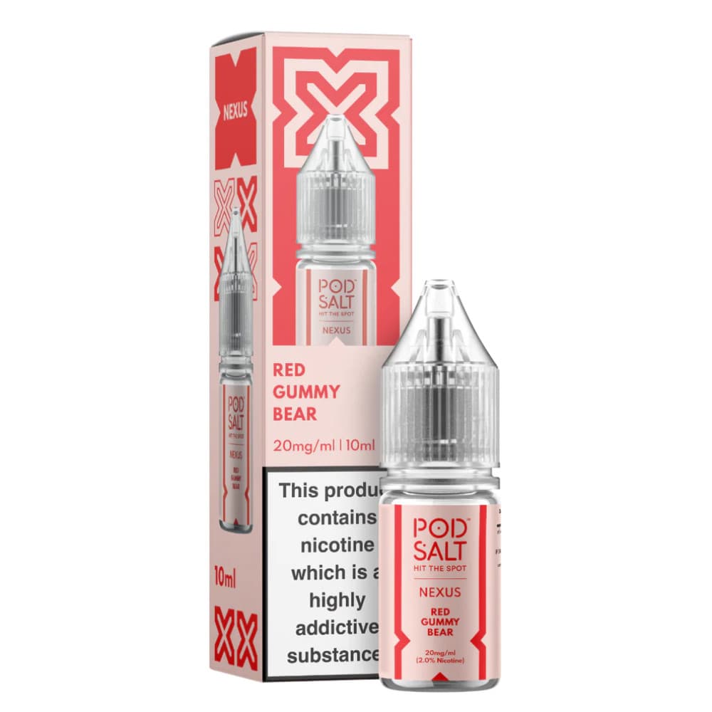  Red Gummy Bear / 20mg Pod Salt Nexus e liquids 10ml Box of 10