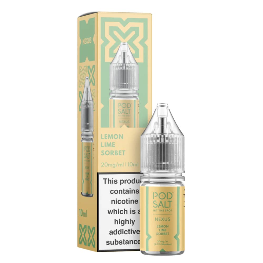  Lemon Lime Sorbet / 10mg Pod Salt Nexus e liquids 10ml Box of 10
