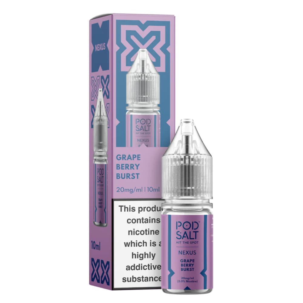  Grape Berry Burst / 10mg Pod Salt Nexus e liquids 10ml Box of 10