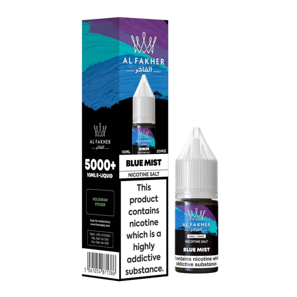  Blue Mist / 20mg Al Fakher Nic Salts e liquids 10ml Box of 10